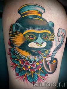 Фото тату обезьяна как пример для статьи про значение татуировки - tatufoto.ru - 52