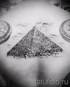 Фото тату пирамида для статьи про значение татуировки с пирамидой - tatufoto.ru - 1
