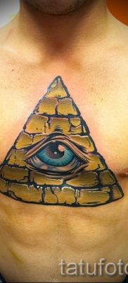 Фото тату пирамида для статьи про значение татуировки с пирамидой — tatufoto.ru — 16