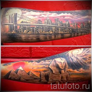 Фото тату пирамида для статьи про значение татуировки с пирамидой - tatufoto.ru - 17