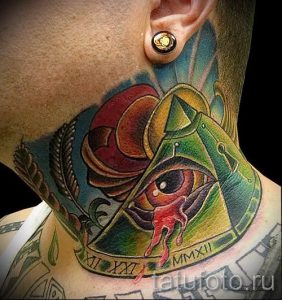Фото тату пирамида для статьи про значение татуировки с пирамидой - tatufoto.ru - 29