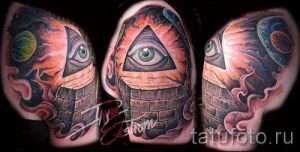 Фото тату пирамида для статьи про значение татуировки с пирамидой - tatufoto.ru - 30