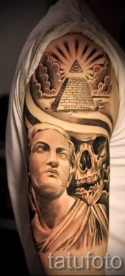 Фото тату пирамида для статьи про значение татуировки с пирамидой — tatufoto.ru — 37