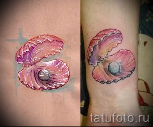 Фото тату ракушка для статьи про значение ракушки в татуировке - tatufoto.ru - 9