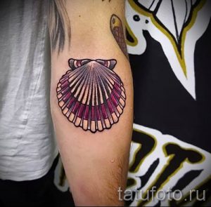 Фото тату ракушка для статьи про значение ракушки в татуировке - tatufoto.ru - 10