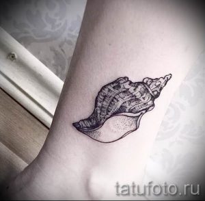 Фото тату ракушка для статьи про значение ракушки в татуировке - tatufoto.ru - 21