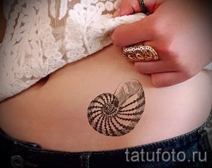 Фото тату ракушка для статьи про значение ракушки в татуировке - tatufoto.ru - 26