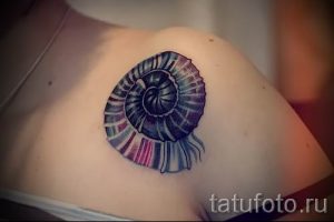 Фото тату ракушка для статьи про значение ракушки в татуировке - tatufoto.ru - 31