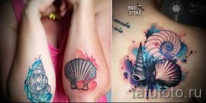Фото тату ракушка для статьи про значение ракушки в татуировке - tatufoto.ru - 32
