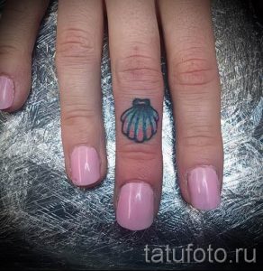 Фото тату ракушка для статьи про значение ракушки в татуировке - tatufoto.ru - 34
