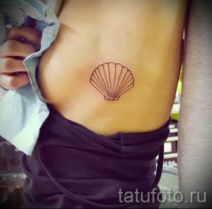 Фото тату ракушка для статьи про значение ракушки в татуировке - tatufoto.ru - 36