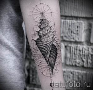 Фото тату ракушка для статьи про значение ракушки в татуировке - tatufoto.ru - 38