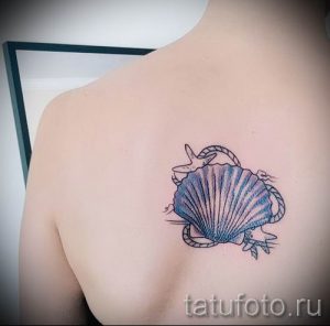 Фото тату ракушка для статьи про значение ракушки в татуировке - tatufoto.ru - 48
