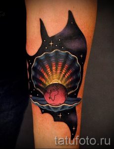 Фото тату ракушка для статьи про значение ракушки в татуировке - tatufoto.ru - 49