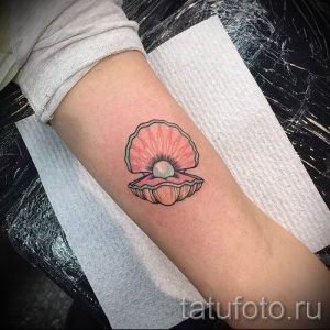 Фото тату ракушка для статьи про значение ракушки в татуировке - tatufoto.ru - 54