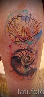 Фото тату ракушка для статьи про значение ракушки в татуировке — tatufoto.ru — 57