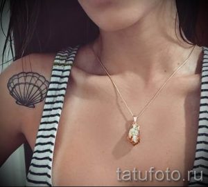 Фото тату ракушка для статьи про значение ракушки в татуировке - tatufoto.ru - 59
