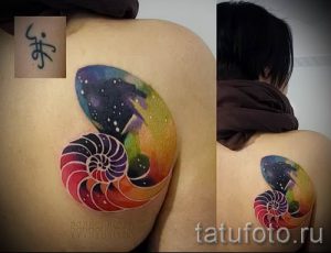 Фото тату ракушка для статьи про значение ракушки в татуировке - tatufoto.ru - 68