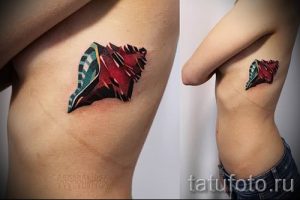 Фото тату ракушка для статьи про значение ракушки в татуировке - tatufoto.ru - 70