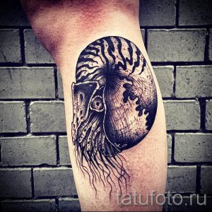 Фото тату ракушка для статьи про значение ракушки в татуировке - tatufoto.ru - 74