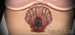 Фото тату ракушка для статьи про значение ракушки в татуировке - tatufoto.ru - 77