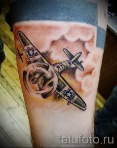 Фото тату самолет для статьи про значение татуировки с самолет - tatufoto.ru - 6