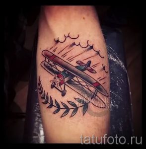 Фото тату самолет для статьи про значение татуировки с самолет - tatufoto.ru - 10