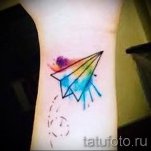 Фото тату самолет для статьи про значение татуировки с самолет - tatufoto.ru - 11