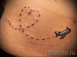 Фото тату самолет для статьи про значение татуировки с самолет - tatufoto.ru - 20