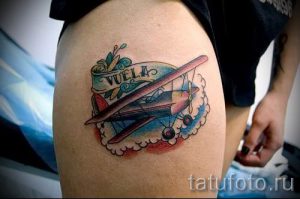 Фото тату самолет для статьи про значение татуировки с самолет - tatufoto.ru - 22