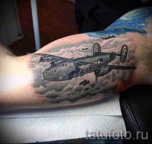 Фото тату самолет для статьи про значение татуировки с самолет - tatufoto.ru - 30