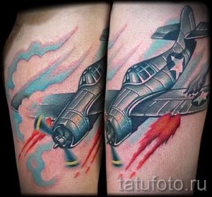 Фото тату самолет для статьи про значение татуировки с самолет - tatufoto.ru - 39
