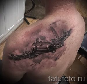 Фото тату самолет для статьи про значение татуировки с самолет - tatufoto.ru - 42