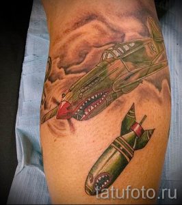 Фото тату самолет для статьи про значение татуировки с самолет - tatufoto.ru - 44