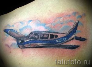 Фото тату самолет для статьи про значение татуировки с самолет - tatufoto.ru - 45