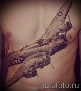 Фото тату самолет для статьи про значение татуировки с самолет - tatufoto.ru - 50