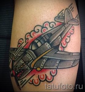 Фото тату самолет для статьи про значение татуировки с самолет - tatufoto.ru - 63