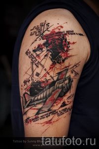 Фото тату самолет для статьи про значение татуировки с самолет - tatufoto.ru - 64