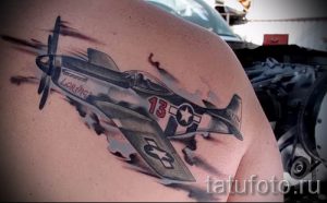 Фото тату самолет для статьи про значение татуировки с самолет - tatufoto.ru - 68