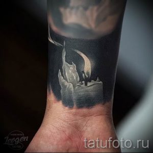 Фото тату свеча для статьи про значение татуировки со свечей - tatufoto.ru - 3