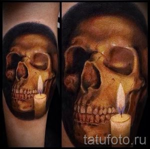 Фото тату свеча для статьи про значение татуировки со свечей - tatufoto.ru - 4