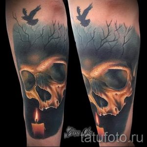 Фото тату свеча для статьи про значение татуировки со свечей - tatufoto.ru - 8