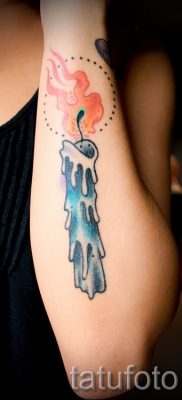 Фото тату свеча для статьи про значение татуировки со свечей — tatufoto.ru — 12