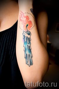 Фото тату свеча для статьи про значение татуировки со свечей - tatufoto.ru - 12