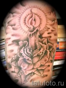 Фото тату свеча для статьи про значение татуировки со свечей - tatufoto.ru - 15