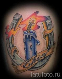 Фото тату свеча для статьи про значение татуировки со свечей - tatufoto.ru - 16
