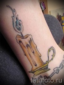 Фото тату свеча для статьи про значение татуировки со свечей - tatufoto.ru - 20