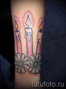 Фото тату свеча для статьи про значение татуировки со свечей - tatufoto.ru - 33