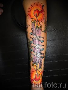 Фото тату свеча для статьи про значение татуировки со свечей - tatufoto.ru - 34