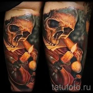 Фото тату свеча для статьи про значение татуировки со свечей - tatufoto.ru - 35